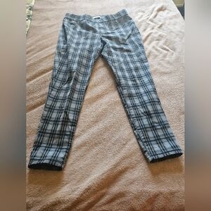 Nine West Plaid Patterned Pants